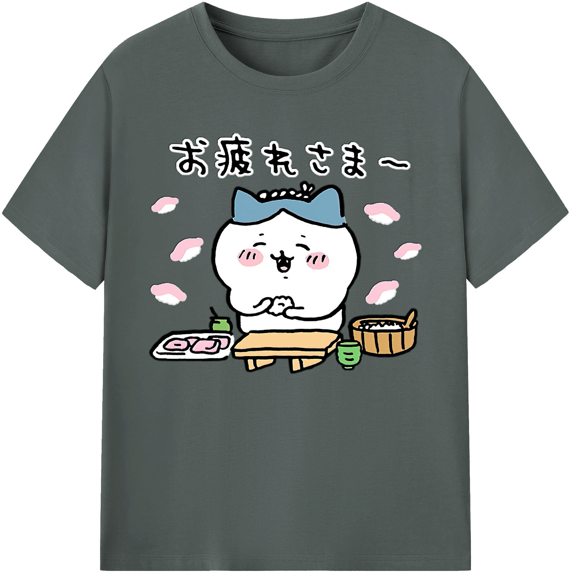（画像用） ちいかわ ハチワレ Chii-kawa hachiware 綿100％ メンズ半袖Tシャツ｜肌触りやわらか＆通気性